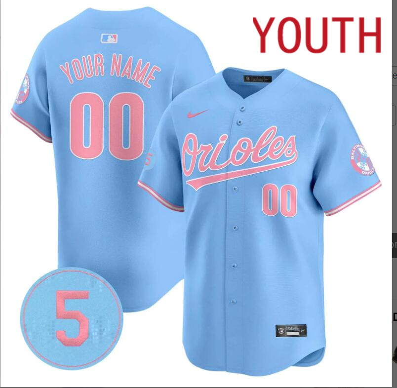 Youth Baltimore Orioles Custom blue 2024 Nike MLB jersey->customized nfl jersey->Custom Jersey